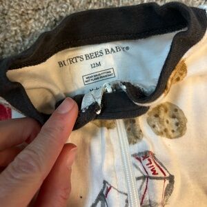 Burt’s Bees milk and cookies footie pajamas